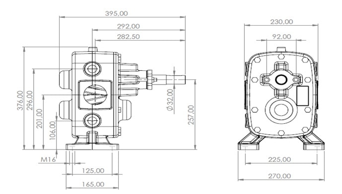 DT-25 Dişli Pompa Flanşsız